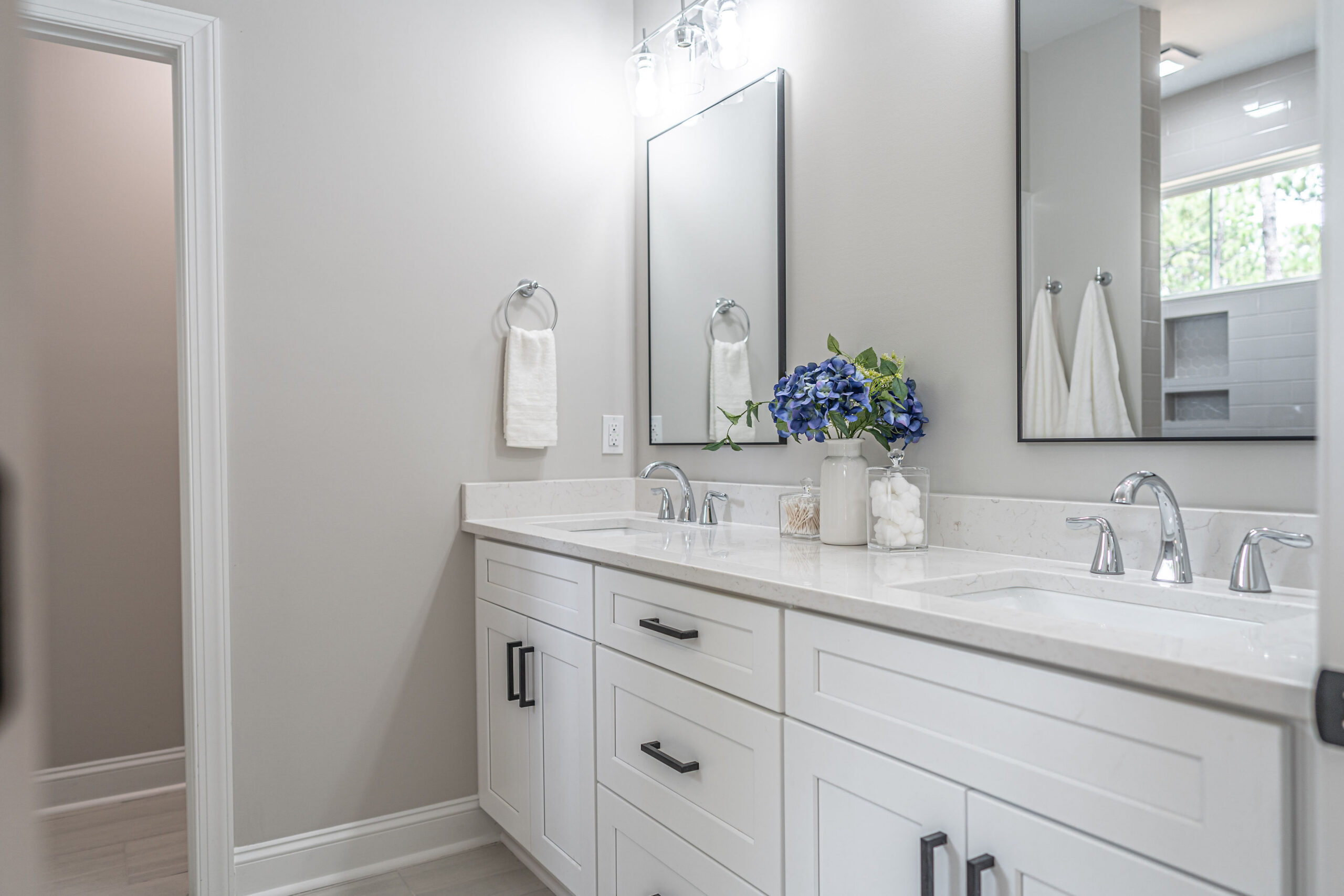 28. master bath with double vanities
